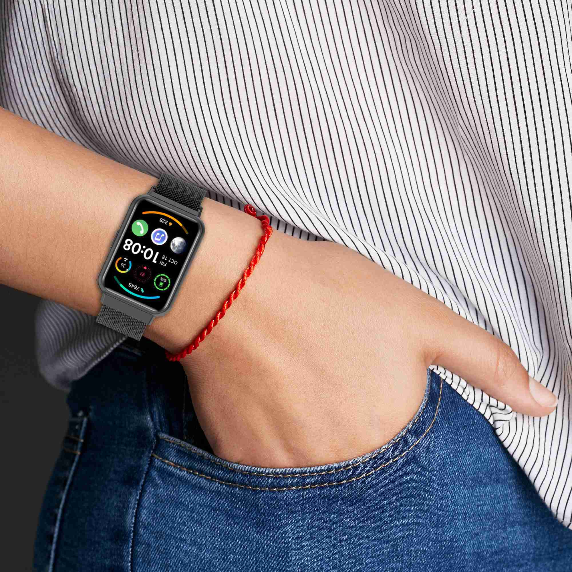 Metal Smart Watch Strap for Huawei Watch Fit 2 Adjustable Milanese Watchband Replacement Part Metal Smart Watch Strap for Huawei Watch Fit 2 Adjustable Milanese Watchband Replacement Part